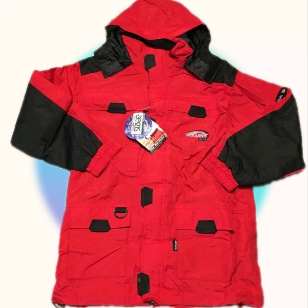 STEARNS ELITE MENS  WATERPROOF RAIN JACKET. size medium